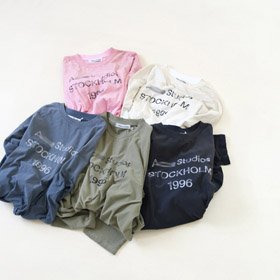 Acne Studios 1996 distressed wash long-sleeved T-shirt-5934  